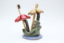 Load image into Gallery viewer, Froggy Flower Toothbrush Holder