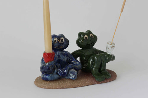 Froggy Friends Incense and Candler Holder
